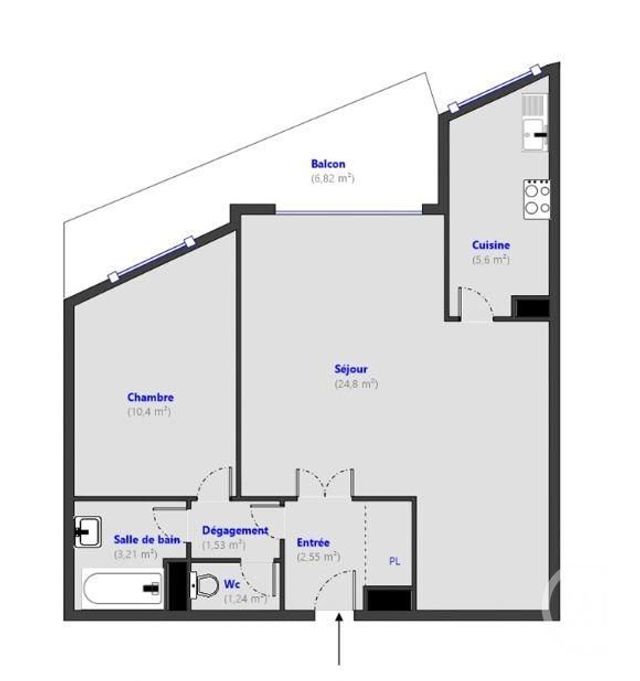 Appartement F2 à vendre - 2 pièces - 49.33 m2 - ST RAPHAEL - 83 - PROVENCE-ALPES-COTE-D-AZUR - Century 21 Sud Habitat